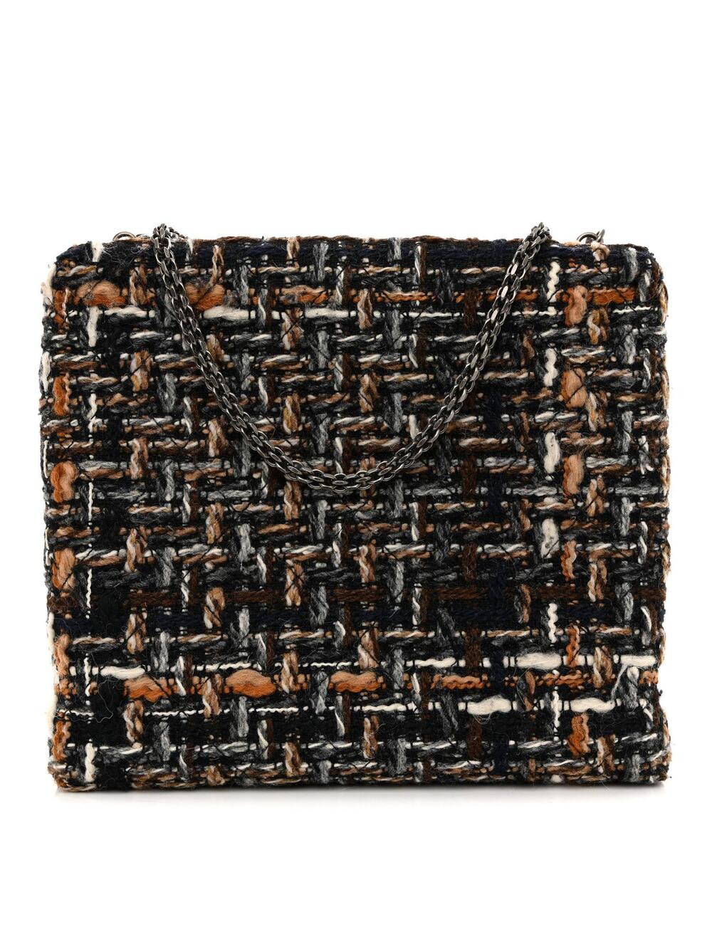 Chanel Tweed Kisslock Minaudiere Black #258924C19B